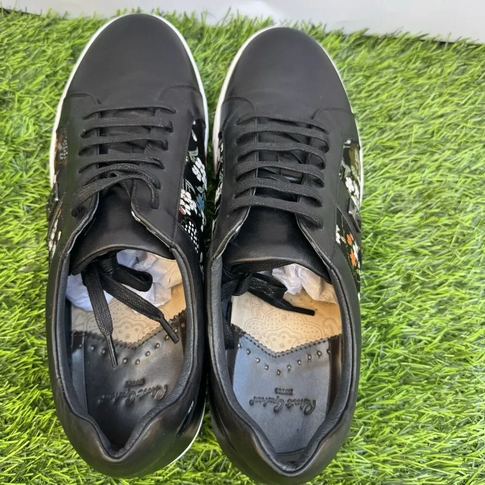 Robert Graham Hemming’s Floral Fashion Sneakers Men’s Size 12 Black